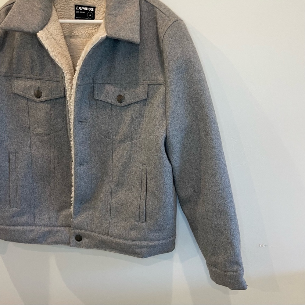 Express Gray Lightweight Jacket Size L - image 6